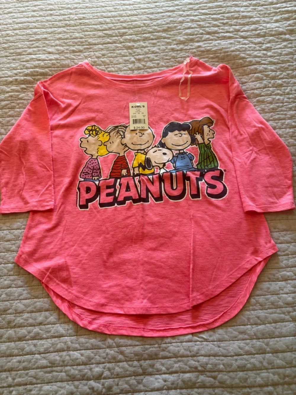 Peanuts Pink Graphic Tee - Picture 6 of 6